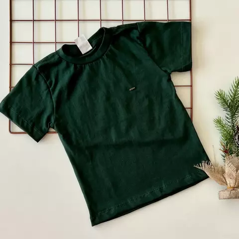 Camiseta Infantil Básica Verde Musgo - comprar online