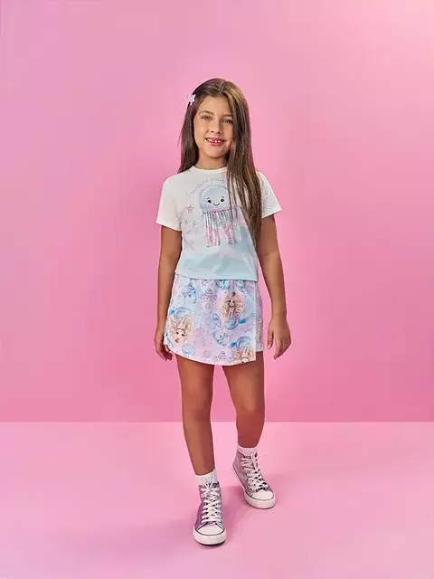 Conjunto Infantil Blusa e Short/Saia Polvo Lilás Cinti - comprar online