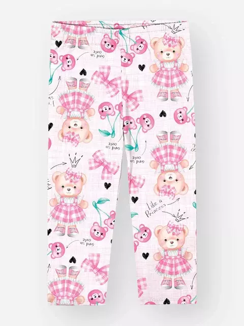 Legging Infantil Rosa Cerejas Cinti - comprar online