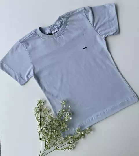 Camiseta Infantil Básica Azul Bebê - comprar online
