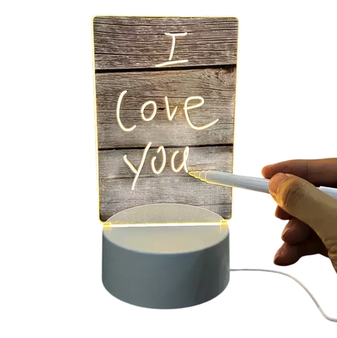 Luminária Criativa de Recados Quadro Iluminado