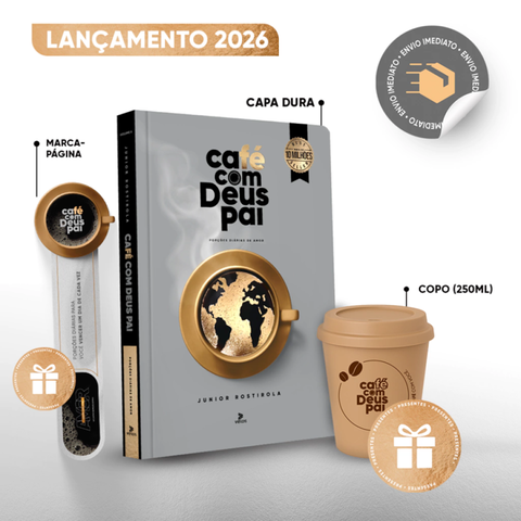 Kit - Café com Deus Pai edição 2026 + copo