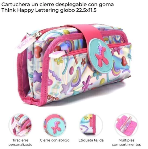 Cartuchera holográfica plagable Globo Skora - comprar online