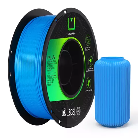 Filamento Pla Azul 1kg Multfila Para Impressora 3d 1.75mm