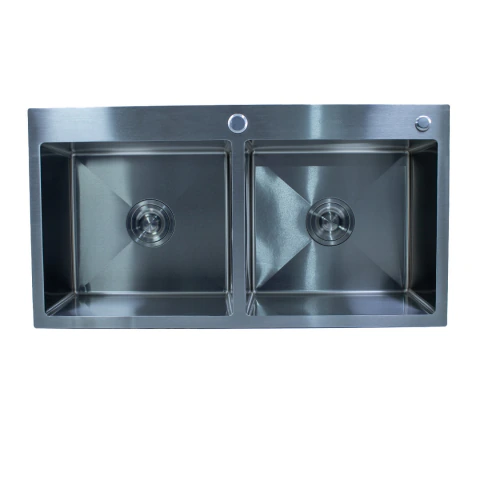 Cuba Pia Cozinha Dupla Inox 304 Linha Diamond 85x45 8545S - Mariana