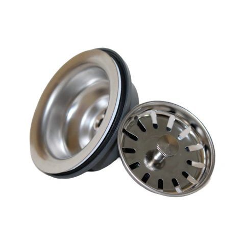 Válvula simples para pias em aço 201 acetinado 70 mm