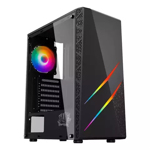 Gabinete Raptor Blaze Force Tg-mid Tower Rgb Fan
