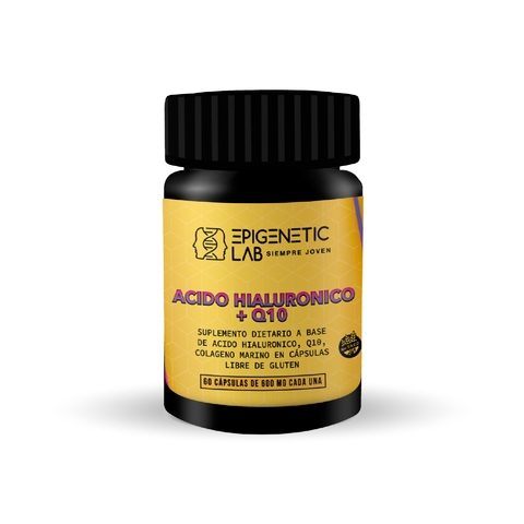 ACIDO HIALURONICO + Q10 + COLAGENO X 60 CAPSULAS DE 600 MG SIN TACC