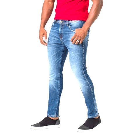 Calça Masculina Skinny Jeans Estonado Azul Zune - comprar online