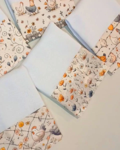 kit com 5 Panos de Prato - Tema Galinhas na internet