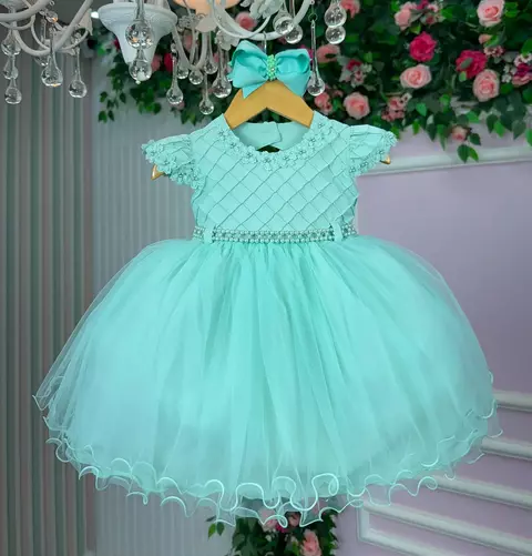 Vestido Bebe Julieta Verde Menta