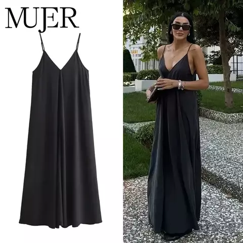 Trix Fashion preto penetração vestidos longos para mulheres vermelho drapeado