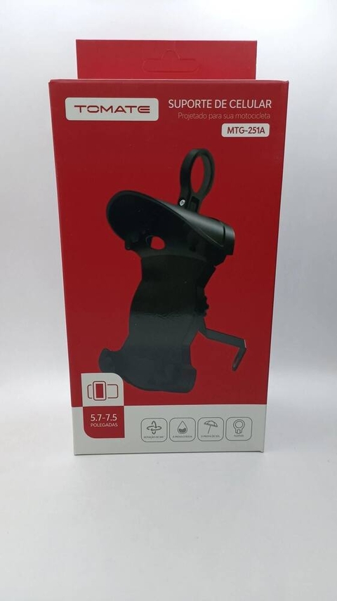 Suporte Celular Moto Com Protetor Solar MTG-251A Tomate