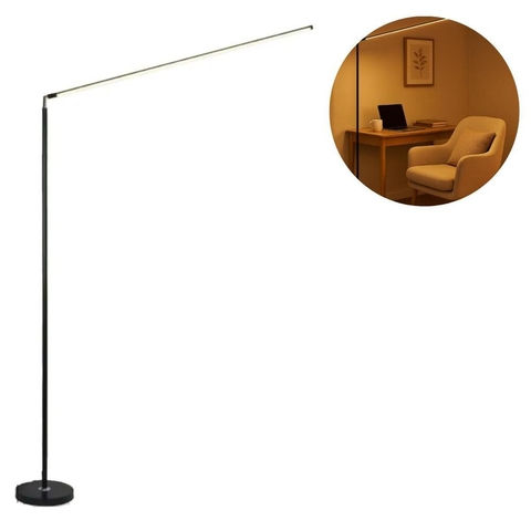 Luminária Articulada Abajur De Chão Flexível Pedestal Luatek Escritório Consultório Quarto