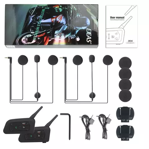 EJEAS V6 PRO Bluetooth Motocicleta Intercom Capacete Headset 6 Cavaleiros 1200m