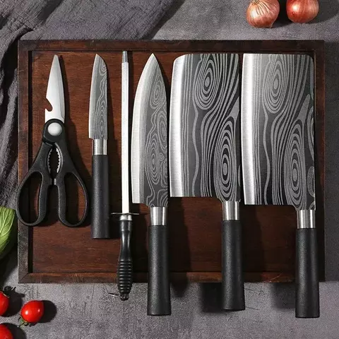 CulinArt Steel – Kit de Facas Damasco de Alta Precisão