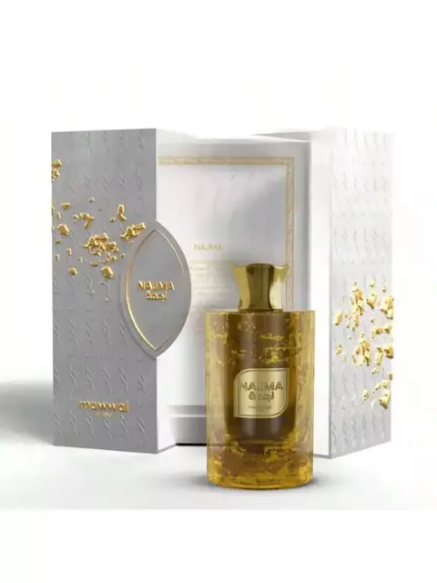 Perfume Árabe Marcante Feminino Najma Mawwal Fixação Luxo Dourado - 100ml