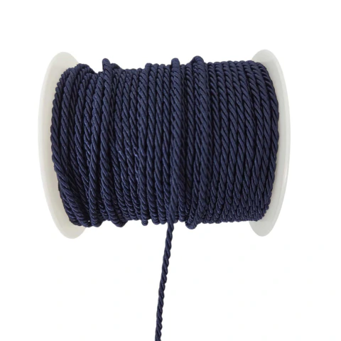 Cordão de São Francisco 2mm Azul Marinho- 01 metro