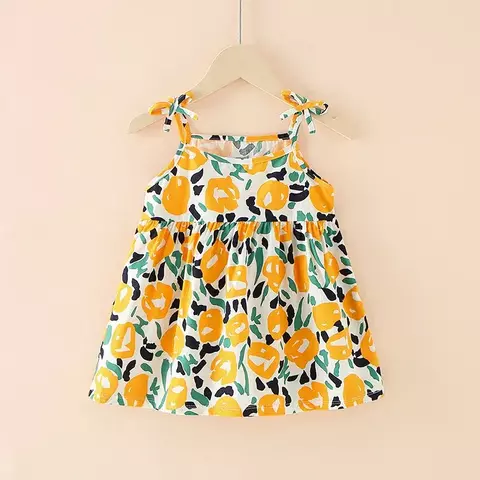 Vestido Infantil Flor de Algodão