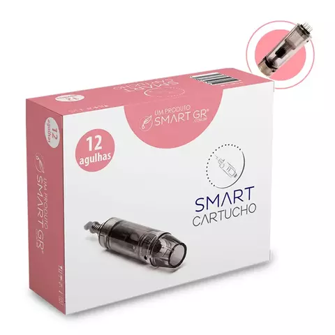 Cartucho Smart Derma Pen Preto HK- 12 agulhas (10 Unidades)