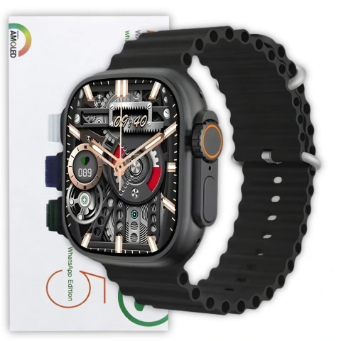 Smartwatch Microwear Ultra 5 Plus 49mm Serie 11 2GB Amoled Whatsapp na internet
