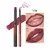 Qibest 2 pçs batom lipliner caneta conjunto fosco nude lábios forro lápis à prov - comprar online
