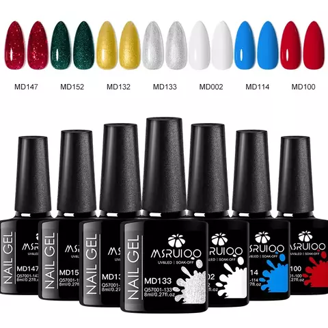 Kit Esmalte em Gel UV – 7 Cores Incríveis para Unhas Perfeitas e Duradouras!