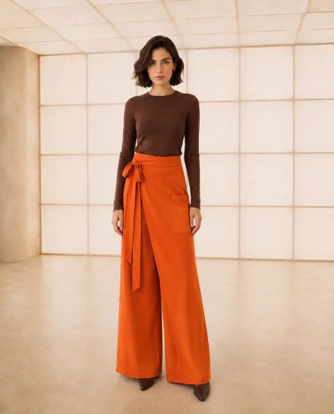 Pantalona Pareô Nanda em Moletinho - 9401/357
