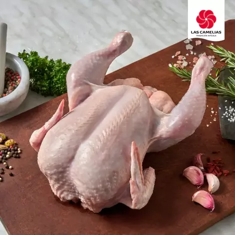 Pollo entero eviscerado con menudos (precio por 20 KG)