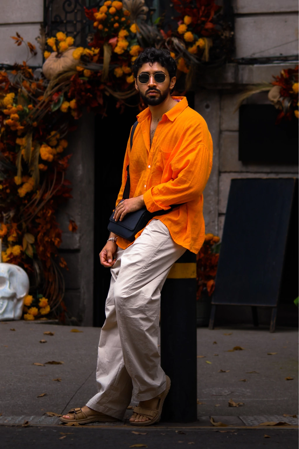 CAMIASA DE ALGODÓN OVERSIZE PARA HOMBRE CON BOLSILLO