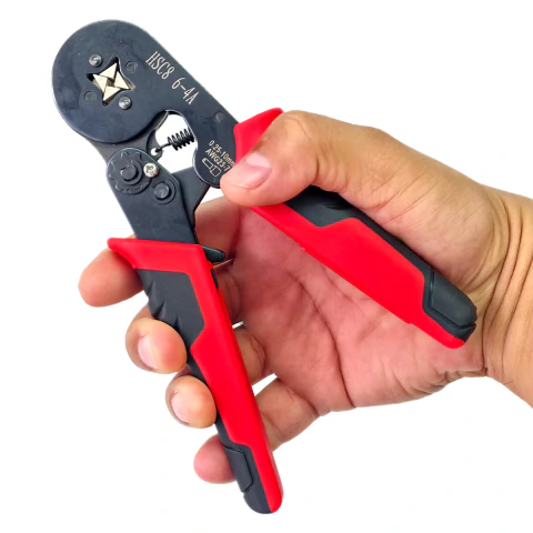 Alicate Crimpador Terminais Tubulares 0.25-10mm² Com Catraca