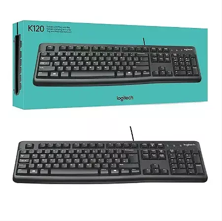 Teclado USB Logitech Preto - K120
