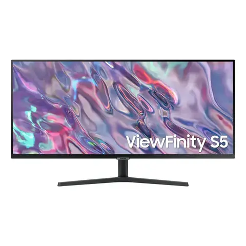 MONITOR SAMSUNG VIEWFINITY S5 ULTRAWIDE, 34'', UWQHD, 100HZ, 1MS, HDMI/DP - PRETO