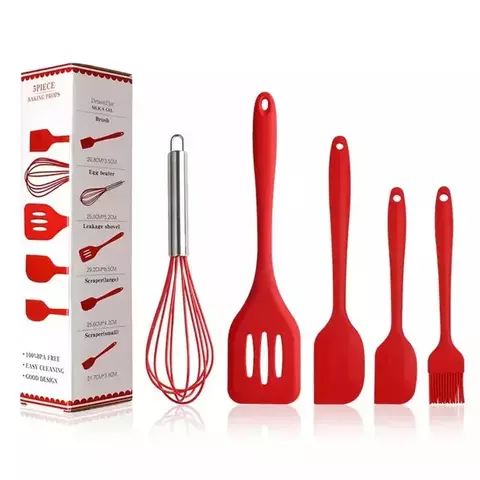Kit Completo de Utensílios de Silicone para Cozinha