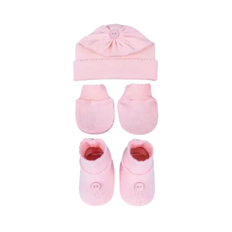 Kit 3 Peças Rosa Liso Feminino