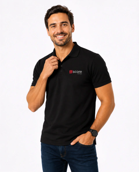 Camisa Polo Uniforme - Preto