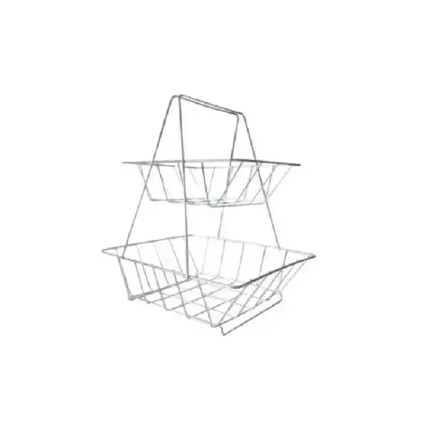 Fruteira Mesa Dupla Cromado Aço- Alpif