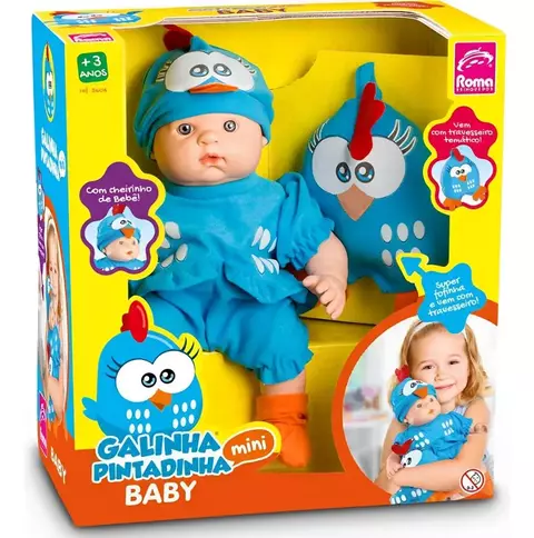Boneca Galinha Pintadinha Mini Baby- Roma Brinquedos