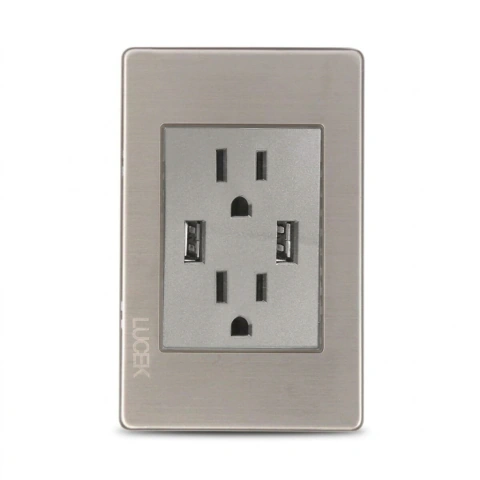PLACA CON 2 CONTACTOS Y 2 USB LÜCEK