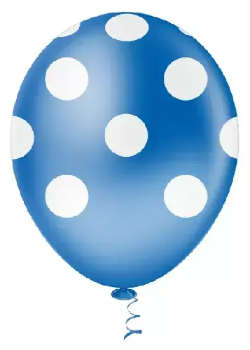 BALÃO DE BOLINHA TAM 10 AZUL ESCURO/BRANCO 25UN (1001E00650025)