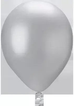 BALÃO PÉROLA TAM 16" PRATA PIC PIC 12 UN (1008016110012)