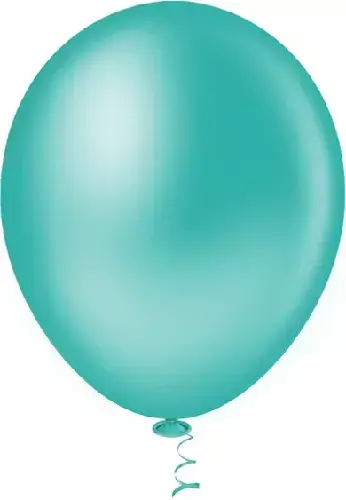 BALÃO LISO TAM 09 AZUL TURQUESA PIC PIC 50 UN (1001GF9140050)