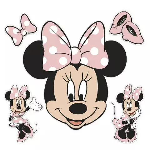 KIT DECORATIVO MINNIE MOUSE ROSA 01 UN. (118878.0)