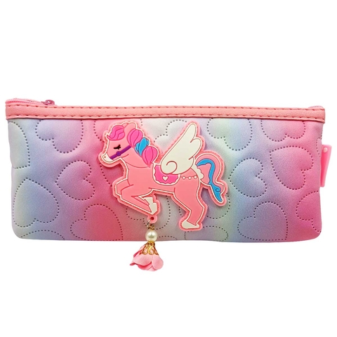 Estojo Unicórnio 21,5x9,5cm em Poliéster