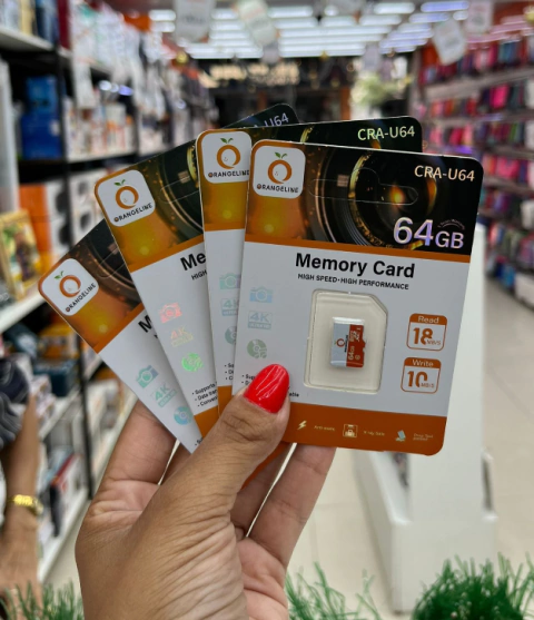 Cartão de Memória MicroSD Orangeline 64GB KINGDK - Alta Velocidade