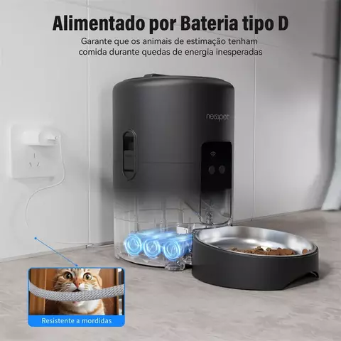 Newpet Alimentador Automático para Gatos Alimentador para Animais de Estimação T - comprar online