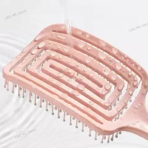 1pc pente de massagem elástico oco para fora escova de cabelo pentes de massagem