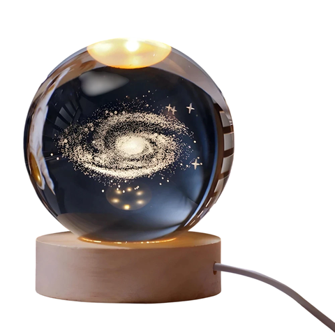 Luminária Cristal de Mesa com LED – Planeta Terra, Lua, Galáxia e Sistema Solar - comprar online