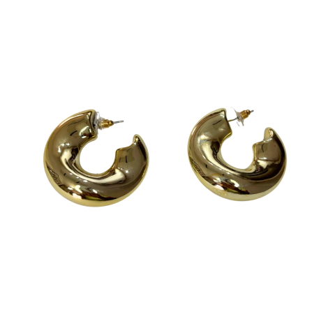 Argola Tubular Orgânica Prata / Dourada