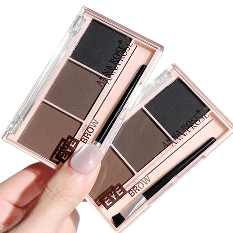 Conjunto de Pó para Sobrancelhas de 3 Cores com Pincel